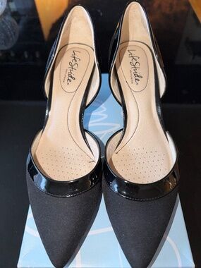 LifeStride Black Pointed Toe D’Orsay Pumps Heels Size 8